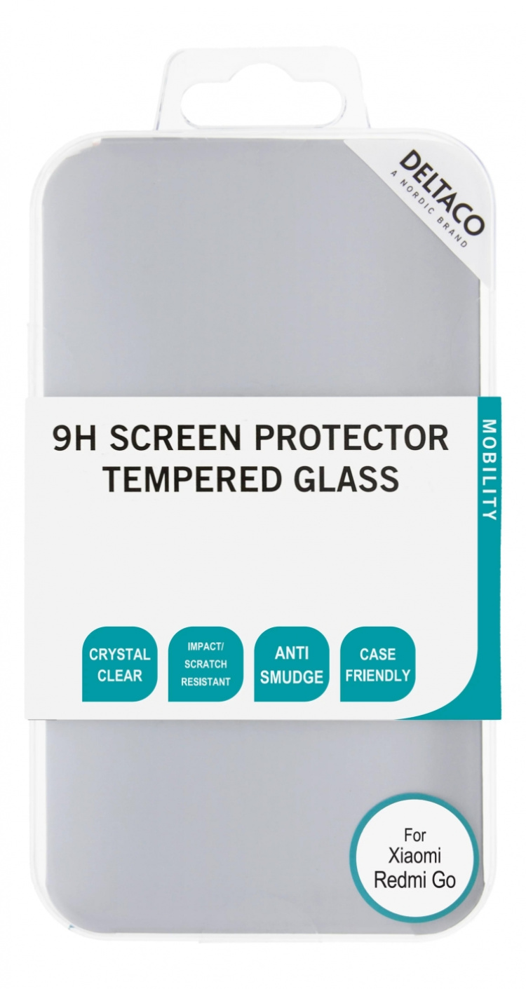 DELTACO screen protector, Xiaomi Redmi Go, 2.5D full coverage glass DELTACO screen protector, Xiaomi Redmi Go, 2.5D full coverage glass