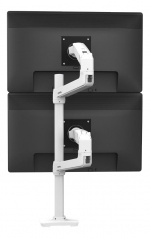 Ergotron LX Dual Stacking Arm, Tall Pole, white/grey