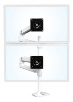 Ergotron LX Dual Stacking Arm, Tall Pole, white/grey