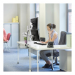 Ergotron LX Dual Stacking Arm, Tall Pole, white/grey