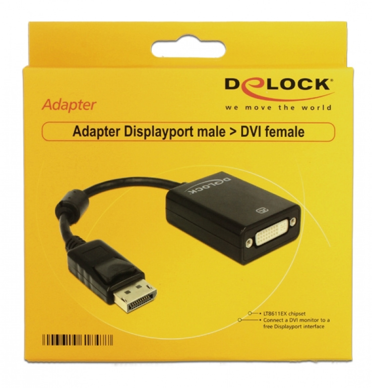 Delock Adapter Displayport 1.1 male > DVI female Passive black