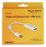 Delock Adapter mini Displayport 1.1 male > HDMI female Passive white