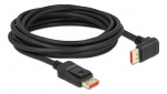 Delock DisplayPort cable male straight to male 90° downwards angled 8K 60Hz 5m, svart