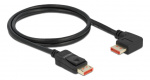 Delock DisplayPort cable male straight to male 90° right angled 8K 60