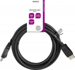 DELTACO DisplayPort cable, DP 1.4, 8K@60Hz, 3m, black