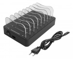 DELTACO USB charging station 6x USB-A, 2x USB-C PD, total 75W, black DELTACO USB charging station 6x USB-A, 2x USB-C PD, total 75W, black
