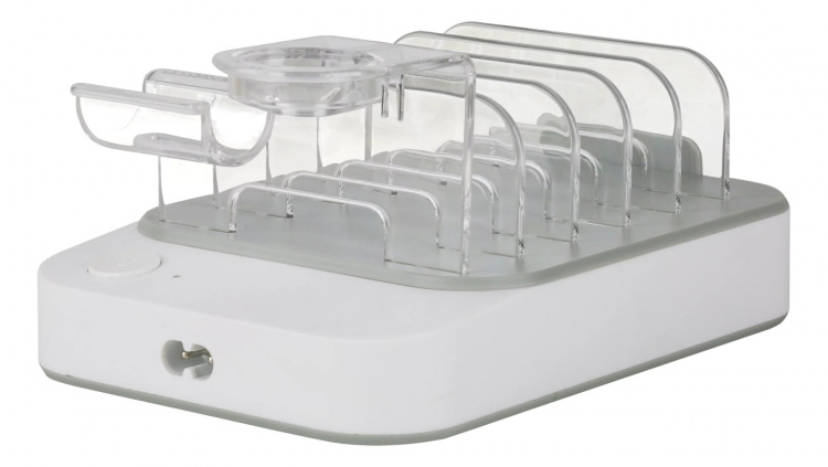 DELTACO USB charging station, 4x USB-A, 1x USB-C 2.4A, 1x USB-C PD 20W