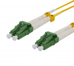 DELTACO OS2 fiber cable LC - LC, duplex, singlemode, APC, 9/125, 2m