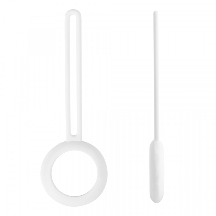 DELTACO Apple AirTag case, Silicone, White