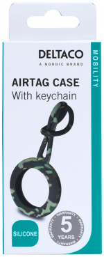 DELTACO Apple AirTag case, Silicone, Camouflage
