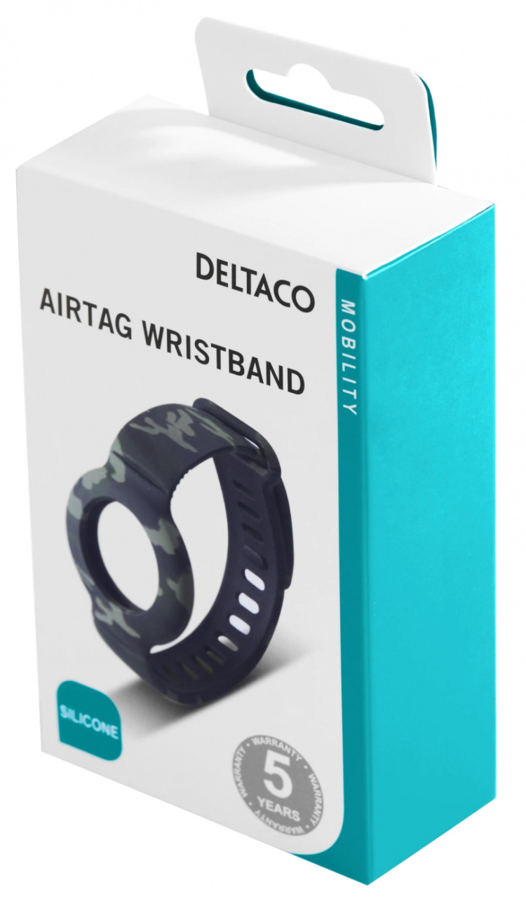 DELTACO Apple AirTag, Silicone wristband, Camouflage DELTACO Apple AirTag, Silicone wristband, Camouflage
