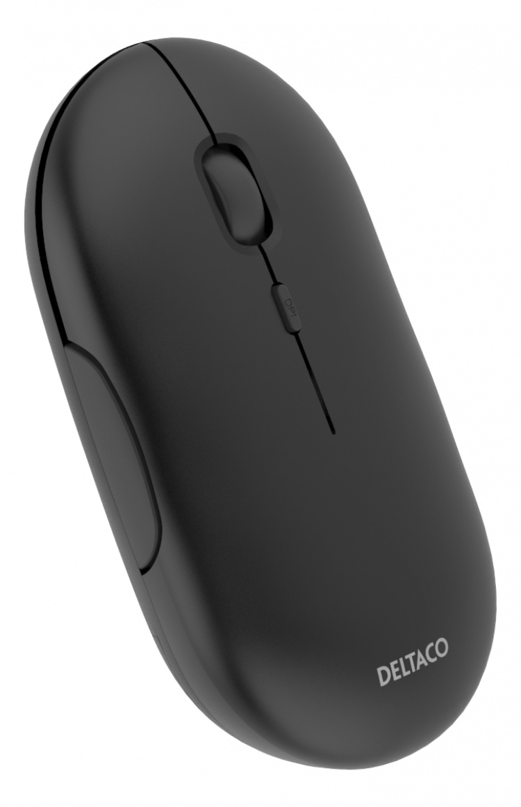 DELTACO Wireless office silent mouse, flat shape design, USB receiver