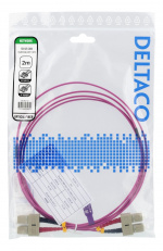 DELTACO Fiber cable, 2m, SC-SC Duplex, 50/125, pink DELTACO Fiber cable, 2m, SC-SC Duplex, 50/125, pink