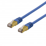 DELTACO S/FTP Cat6a patch cable, delta cert, LSZH, 3m, blue
