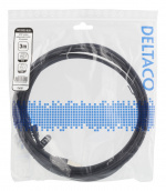 DELTACO S/FTP Cat6 patchkabel, UV resistent, 3m, svart
