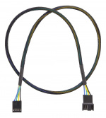 DELTACO förlängningskabel för 4-pins fläktar 0,6m, svart