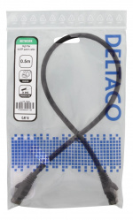 DELTACO High Flexible U/UTP Cat.6 patch cable, 24AWG, TPE, 0.5m, Black