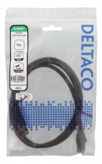 DELTACO High Flexible U/UTP Cat.6 patch cable, 24AWG, TPE, 0.5m, Black