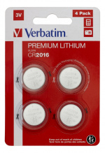 Verbatim LITHIUM BATTERY CR2016 3V 4 PACK