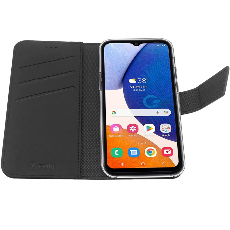 Celly Wallet Case Galaxy A14 5G Svart