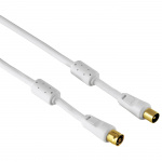 Hama Antenna Cable, coax plug - co ax socket, 3 m, 95 dB, white Hama Antenna Cable, coax plug - co ax socket, 3 m, 95 dB, white