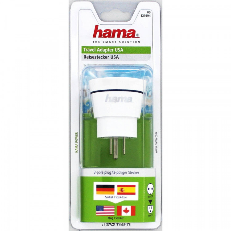 Hama Traveladapter EU-US Hama Traveladapter EU-US