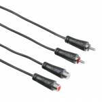 Hama Audio Extension Cable, 2 RCA plugs - 2 RCA sockets, 1.5 m Hama Audio Extension Cable, 2 RCA plugs - 2 RCA sockets, 1.5 m