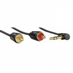 Hama Flexi-Slim Coiled Cable, 3.5 mm stereo jack plug 90° - 2 RC Hama Flexi-Slim Coiled Cable, 3.5 mm stereo jack plug 90° - 2 RC