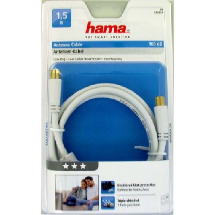 Hama Antenna Cable 100dB 1.5m White Hama Antenna Cable 100dB 1.5m White
