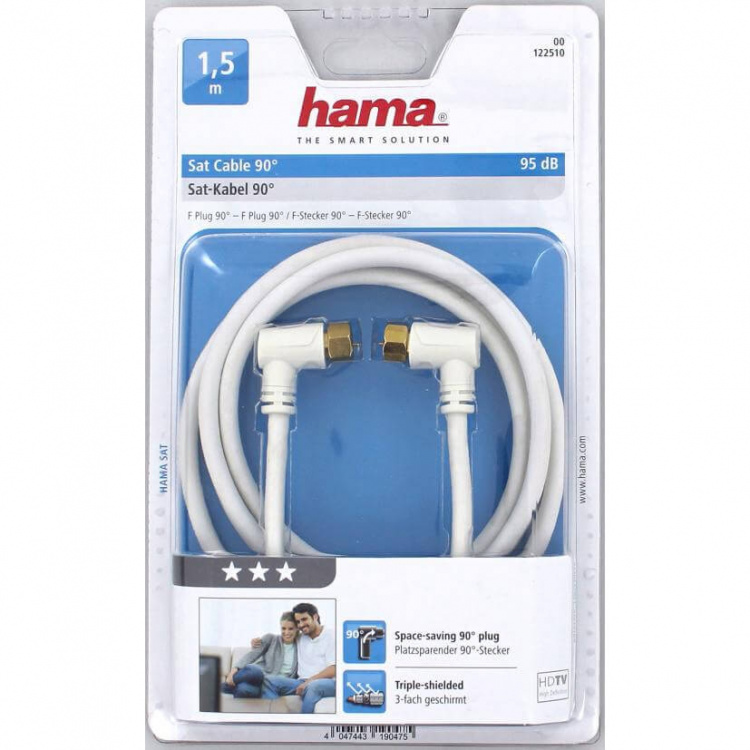 Hama F-Cable Angled 1.5m Hama F-Cable Angled 1.5m