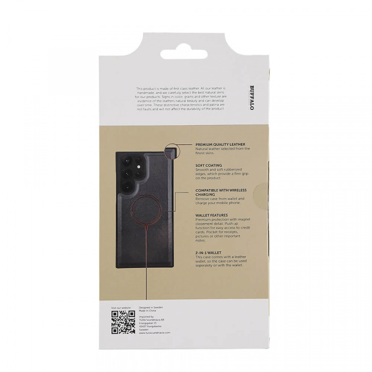 Buffalo Wallet Case Black - Samsung S23 Ultra 5G