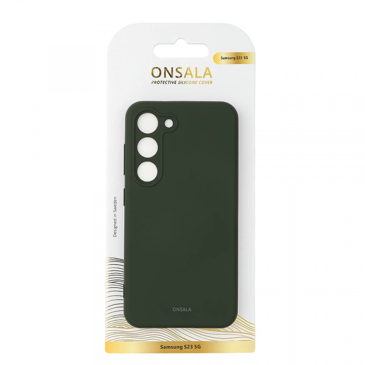 Onsala Phone Case Silicone Olive Green - Samsung S23 5G