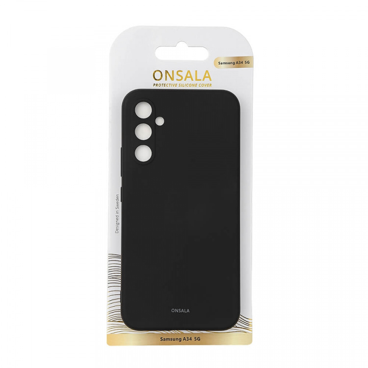 Onsala Phone Case Silicone Black - Samsung Galaxy A34 5G Onsala Phone Case Silicone Black - Samsung Galaxy A34 5G