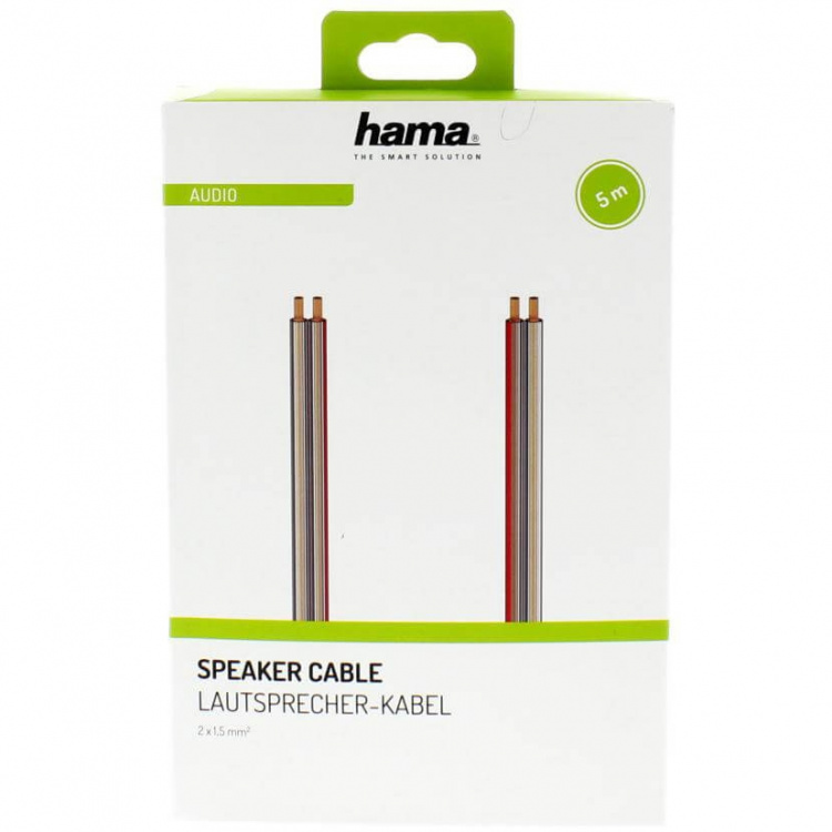 Hama Speaker Cable 2x1.5mm2 Transparent 5m