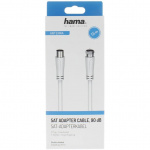 Hama Cable Antenna 90dB F-Plug-Coax Female White 1.5m
