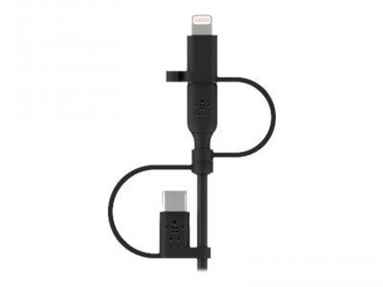 Belkin Boost 3 i 1 kabel, Lightning, Type C, Micro USB 