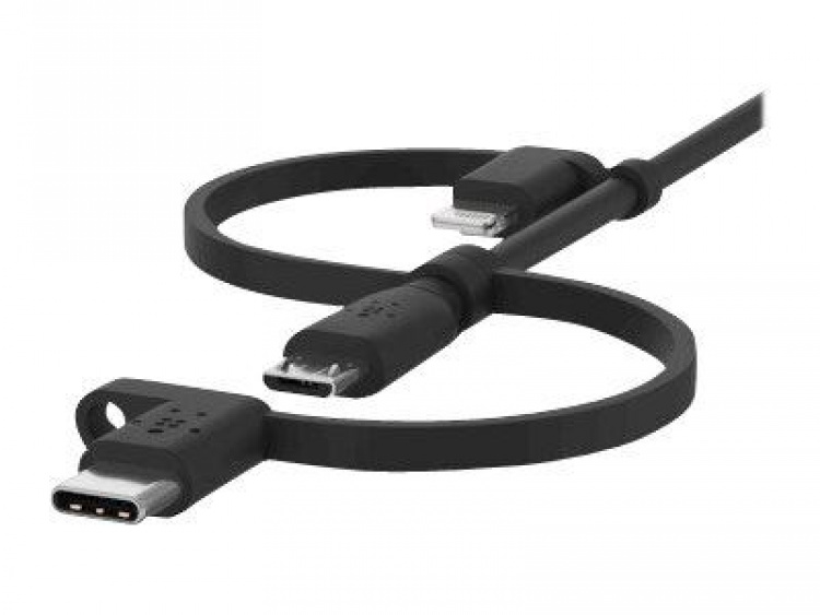 Belkin Boost 3 i 1 kabel, Lightning, Type C, Micro USB 