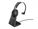 Jabra Office Headset med Laddställ, Jabra Evolve2 65 Link380a Ms Mono Black
