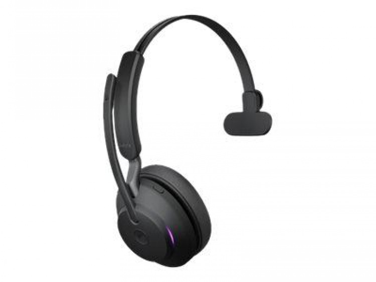 Jabra Office Headset med Laddställ, Jabra Evolve2 65 Link380a Ms Mono Black