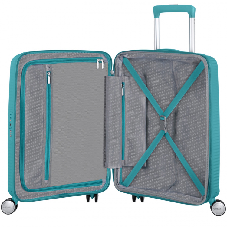 American Tourister Soundbox Kabinväska Exp. 55 Turquoise Tonic American Tourister Soundbox Kabinväska Exp. 55 Turquoise Tonic