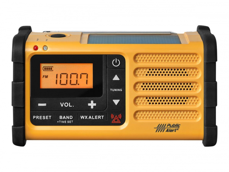 Sangean MMR88 Vevradio med ficklampa, solceller, USB, Gul/Svart  Sangean MMR88 Vevradio med ficklampa, solceller, USB, Gul/Svart
