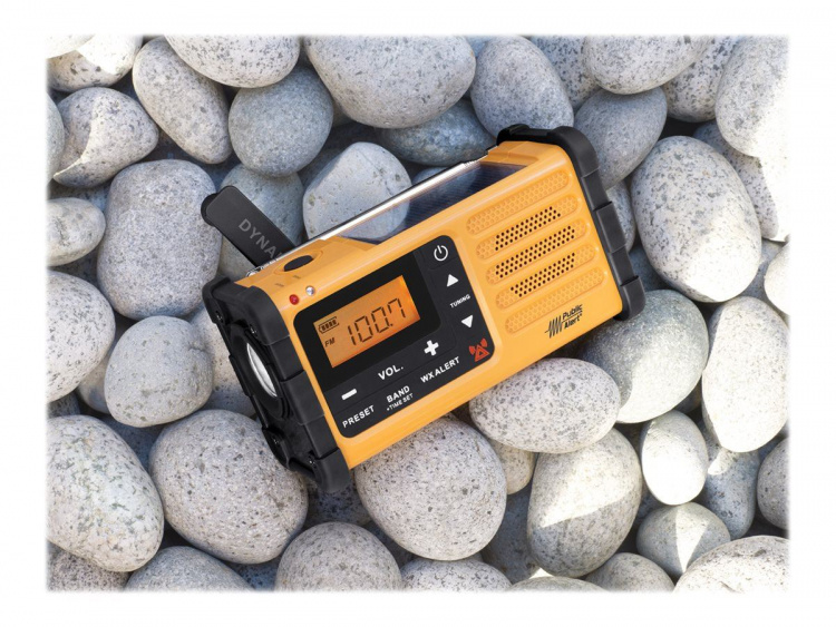 Sangean MMR88 Vevradio med ficklampa, solceller, USB, Gul/Svart  Sangean MMR88 Vevradio med ficklampa, solceller, USB, Gul/Svart