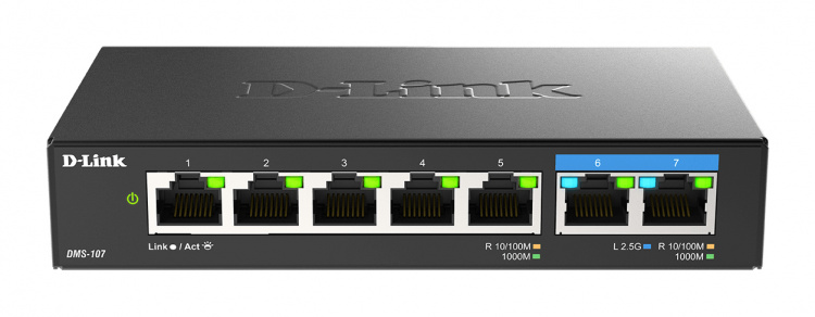D-LINK 7-Port Multi-Gigabit Unmanaged Switch D-LINK 7-Port Multi-Gigabit Unmanaged Switch