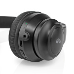 Nedis Wireless Over-Ear Headphones | Battery play time: 16 hrs | Built-in microphone | Press Control | Voice control support | Volume control | Travel case included | Black