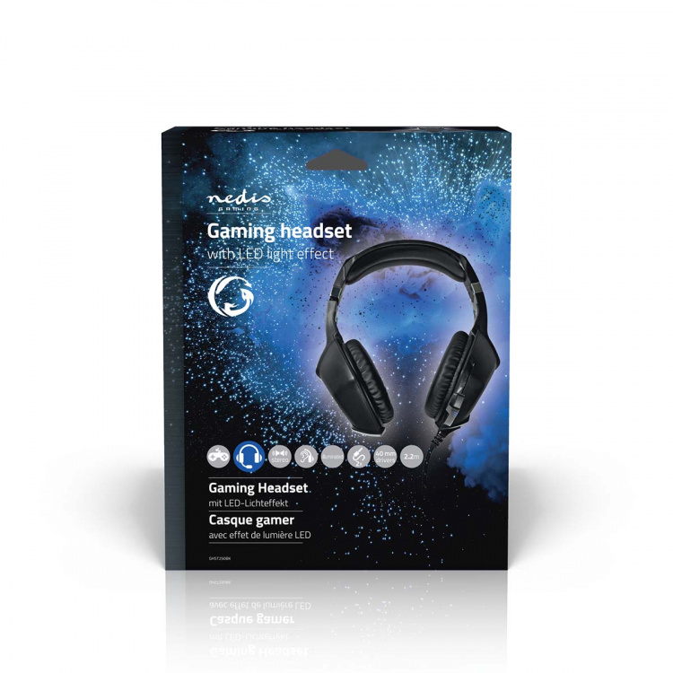 Nedis Gaming Headset | Over-Ear | Stereo | USB Type-A / 2x 3.5 mm | Fold-Away Microphone | 2.20 m | LED