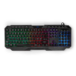Nedis Wired Gaming Keyboard | USB Type-A | Membrane Keys | LED | QWERTY | ND Layout | USB Powered | Power cable length: 1.30 m | Multimedia Nedis Wired Gaming Keyboard | USB Type-A | Membrane Keys | LED | QWERTY | ND Layout | USB Powered | Power cable length: 1.30 m | Multimedia