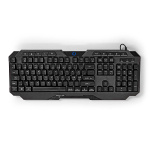 Nedis Wired Gaming Keyboard | USB Type-A | Membrane Keys | LED | QWERTY | ND Layout | USB Powered | Power cable length: 1.30 m | Multimedia Nedis Wired Gaming Keyboard | USB Type-A | Membrane Keys | LED | QWERTY | ND Layout | USB Powered | Power cable length: 1.30 m | Multimedia