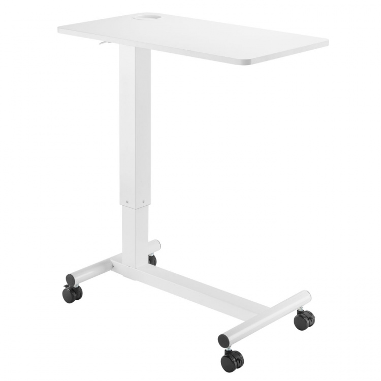 LogiLink Höj-/sänkbart säng-/soffbord med gasfjäder Vit