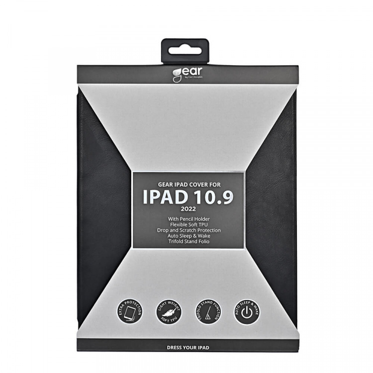 GEAR Tablet Cover Pencilpocket Black - iPad 10,9 GEAR Tablet Cover Pencilpocket Black - iPad 10,9