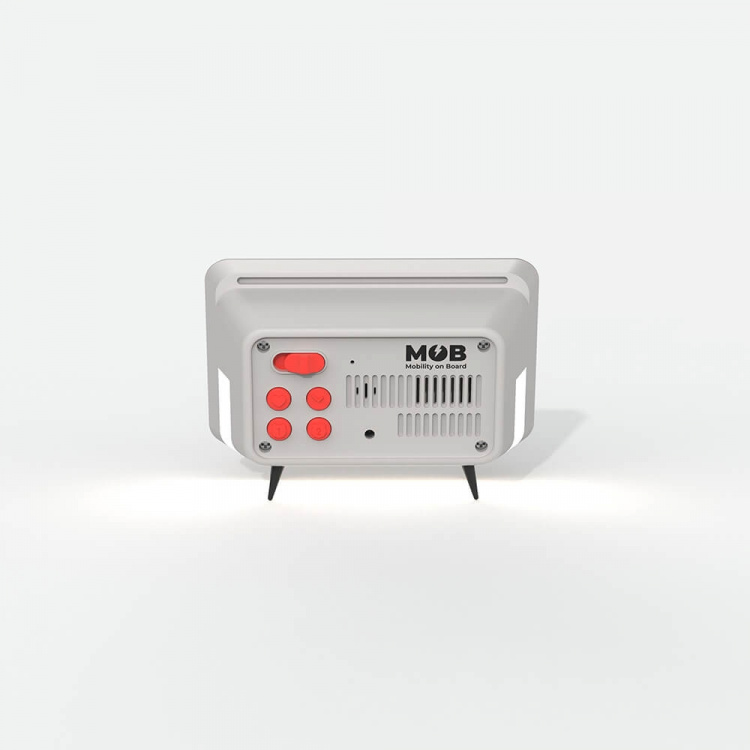 Mobility On Board Clock with Light TV Retro Grey